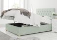 York Ottoman Pastel Cotton Eau De Nil Compact Double Bed Frame Only