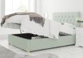 York Ottoman Pastel Cotton Eau De Nil King Size Bed Frame Only