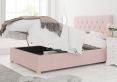 York Ottoman Pastel Cotton Tea Rose King Size Bed Frame Only
