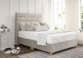 Zodiac Verona Silver Upholstered Compact Double Headboard and Shallow Base On Legs