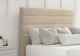 Zodiac Naples Cream Upholstered Double Headboard and Shallow Base On Legs