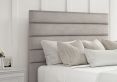 Zodiac Plush Silver Upholstered Double Headboard and Non-Storage Base