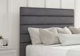 Zodiac Plush Steel Upholstered Double Headboard and Non-Storage Base