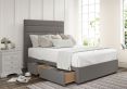Zodiac Siera Silver Upholstered Super King Size Headboard and Continental 2+2 Drawer Base