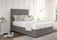 Zodiac Siera Silver Upholstered Compact Double Headboard and End Lift Ottoman Base