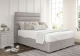 Zodiac Plush Silver Upholstered King Size Headboard and 2 Drawer Base
