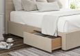 Zodiac Naples Cream Upholstered Double Headboard and 2 Drawer Base