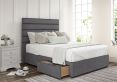 Zodiac Plush Steel Upholstered Double Headboard and 2 Drawer Base