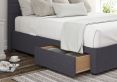Zodiac Siera Denim Upholstered Compact Double Headboard and 2 Drawer Base
