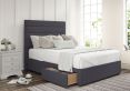 Zodiac Siera Denim Upholstered Compact Double Headboard and 2 Drawer Base