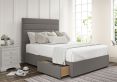 Zodiac Siera Silver Upholstered King Size Headboard and 2 Drawer Base