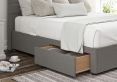 Zodiac Siera Silver Upholstered Double Headboard and 2 Drawer Base