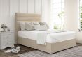 Zodiac Naples Cream Upholstered Double Headboard and Non-Storage Base