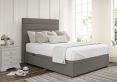 Zodiac Siera Silver Upholstered Compact Double Headboard and Side Lift Ottoman Base