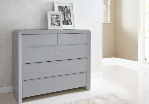 Woodbury Grey Upholstered Drawer Storage Bed Frame Only