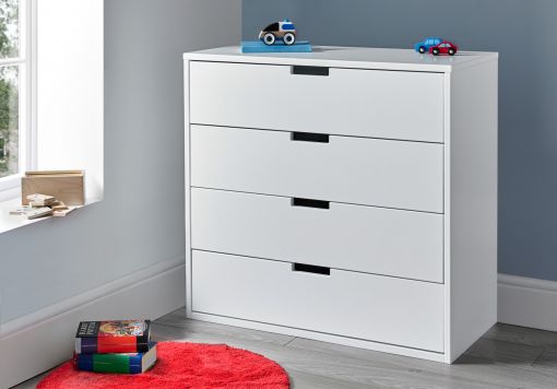 Modena High Sleeper Bed Frame with Desk & Compact Wardrobe