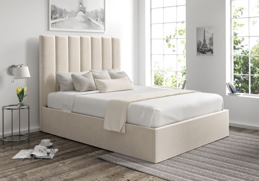 Amalfi Hugo Ivory Upholstered Ottoman Bed Frame Only