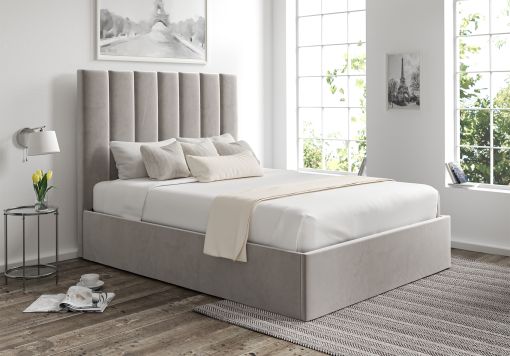 Amalfi Hugo Platinum Upholstered Ottoman Bed Frame Only