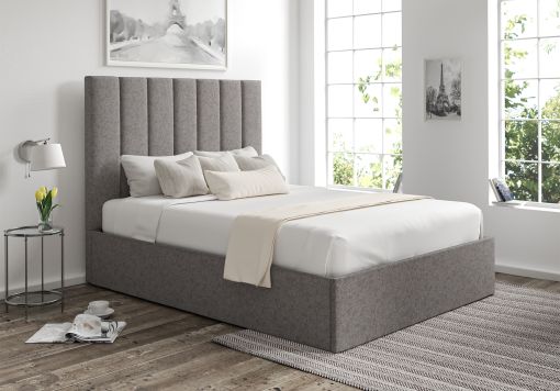 Amalfi Trebla Charcoal Upholstered Ottoman Bed Frame Only