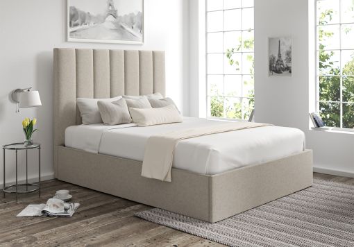 Amalfi Trebla Flax Upholstered Ottoman Bed Frame Only