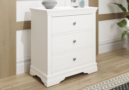 Anna White 2Drw Large Bedside Cabinet