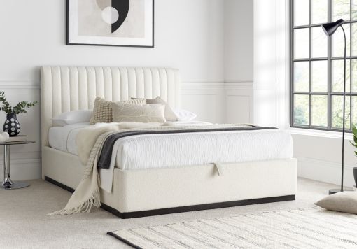 Anna Ottoman Cream Boucle Bed Frame Only