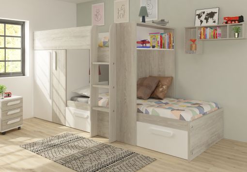 Barca White Bunkbed Bed Frame