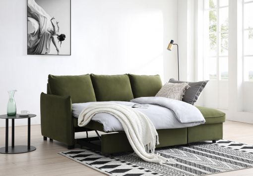 Coniston Olive Green Corner Sofa Bed