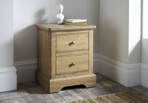 Bordeaux Oak 2 Drawer Bedside