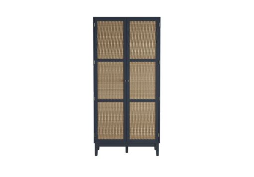Newquay 2 Door Blue Rattan Wardrobe
