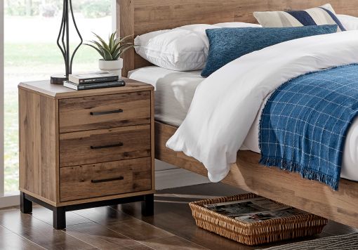 Chicago Riviera Oak Wooden Ottoman Storage Bed