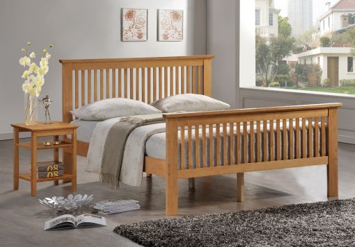 Harmony Buckingham Oak Finish Single Bed frame