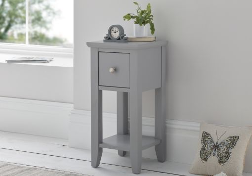 Malmo Grey 1 Drawer Lamp Stand