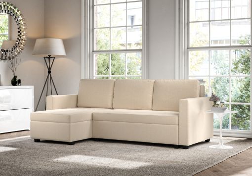 Cagliari Corner Ottoman Linear Natural Sofa Bed