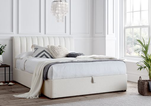 Chelsea Ottoman Cream Boucle Bed Frame Only