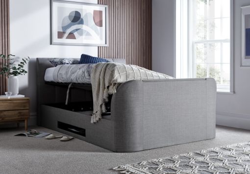 Copenhagen Upholstered Ottoman TV Bed - Mid Grey