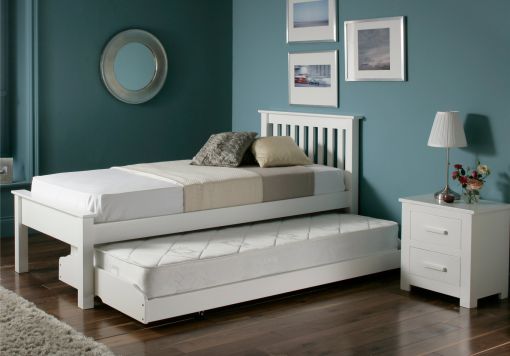 Atlantis White Wooden Guest Bed Including Underbed