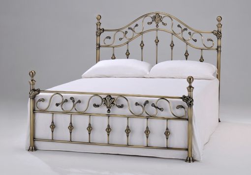 Harmony Elizabeth Brass Metal Bed Frame, Elegant Bed Frames Queen Elizabeth Ii