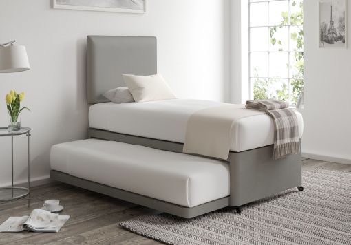 Ellesmere Magic Silver Upholstered Guest Bed With Mattresses