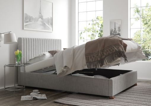 Naples Ottoman Pastel Cotton Storm Bed Frame Only