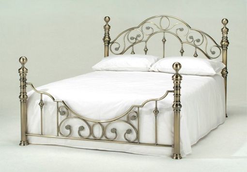 Harmony Florence Antique Brass Metal Bed Frame