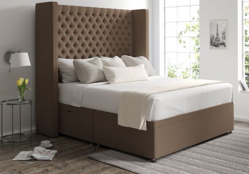 Emma Ottoman Gatsby Taupe Headboard and Base Only