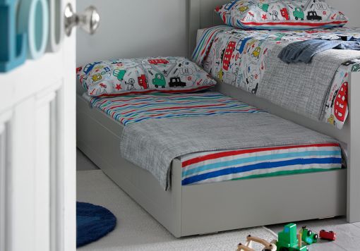 Portland Grey Bed Frame With Liv & Lou Guest Underbed