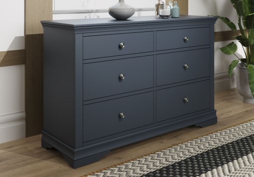 Harley Midnight Grey 6 Drawer Chest Only