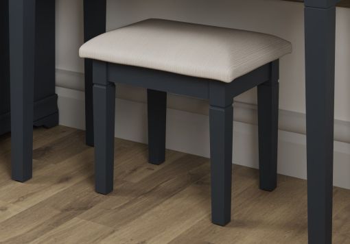 Harley Midnight Grey Dressing Table Stool