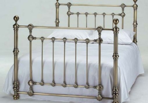 Harmony Florence Antique Brass Metal Bed Frame