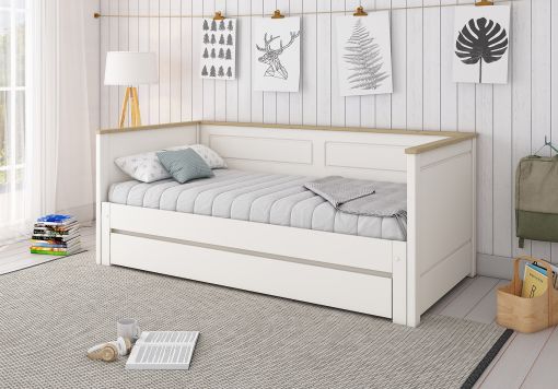 Heritage White Day Bed With Drawer & Guest Bed