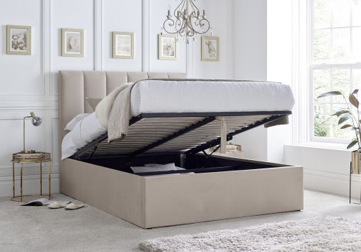 Linea Stone Upholstered Ottoman Bed Frame Only