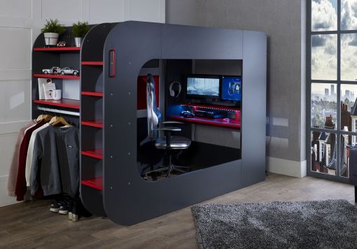 Loftpod Grey Gaming Bed Frame