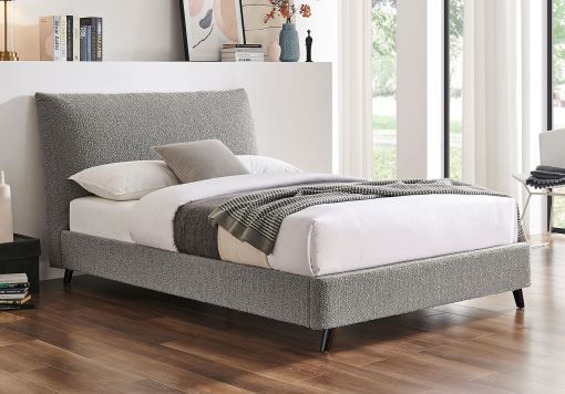 Tranquil Boucle Dove Grey Bed Frame